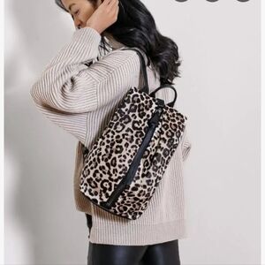 Aimee Kestenberg TAMITHA Backpack with Leopard Calf Hair/Black Leather